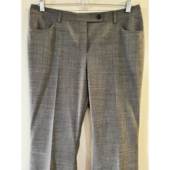 Akris Punto Bootcut Women’s Wool Pant Trousers Gray Size 8 Classic Officewear - Picture 2 of 5